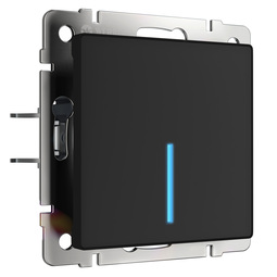 Сенсорный выключатель одноклавишный с подсветкой (черный) W4510108