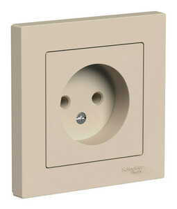 Розетка Systeme Electric ATLASDESIGN, скрытый монтаж, песочный, ATN001240