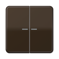 Клавиша двойная с линзами JUNG CD 500, коричневый