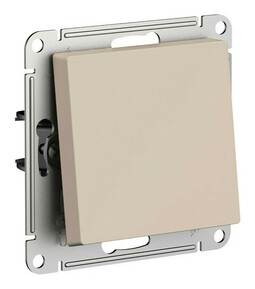 Выключатель 1-клавишный Systeme Electric ATLASDESIGN, скрытый монтаж, песочный, ATN001211