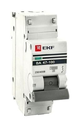 Автоматический выключатель 1P 16А (C) 10kA ВА 47-100 EKF PROxima