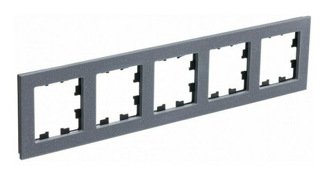 Рамка 5 постов Systeme Electric ATLASDESIGN NATURE, мрамор айс грей, ATN343205