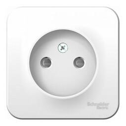 Розетка Systeme Electric BLANCA, открытый монтаж, со шторками, белый, BLNRA001111