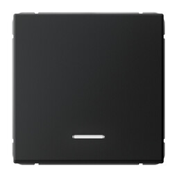 Выключатель 1-клавишный Systeme Electric ARTGALLERY с подсветкой, скрытый монтаж, карбон, GAL001013