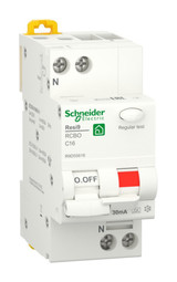 Дифавтомат Schneider Electric Resi9 1P+N 16А ( C ) 6 кА, 30 мА ( A ), R9D55616